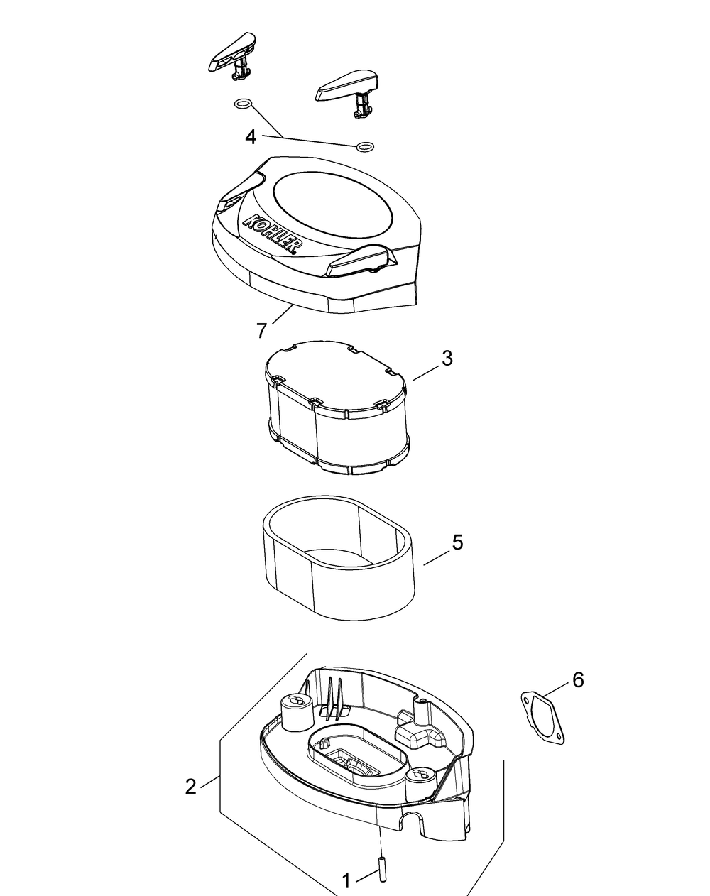 Kohler Kt735-3017 Air Intake And Filtration Diagram and Parts List for Z-FORCEL48 (17CSDALB009-17CSDALB010)(2015) Cub Cadet Lawn Tractor